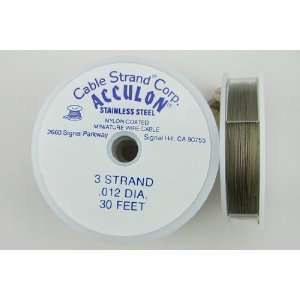    Acculon beading wire tigertail .012 30ft Gold