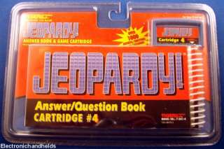 NEW TIGER JEOPARDY HANDHELD GAME CARTRIDGE & BOOK # 4  
