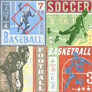  Game Tickets Team Sports Canvas Reproduction