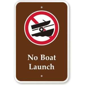  No Boat Launch (with Graphic) Engineer Grade Sign, 18 x 