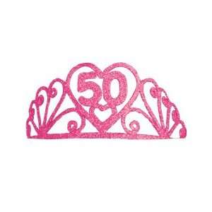  50th Birthday Hot Pink Tiara Beauty