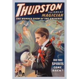 Thurston the Great Magician Do the Spirits Come Back? 12x18 Giclee on 
