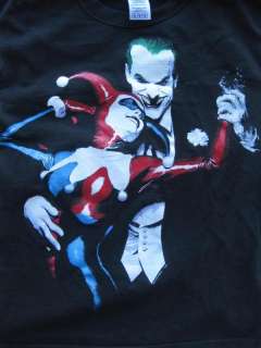VTG 90s Joker & Harley Quinn black T Shirt sz M Batman Animated DC 