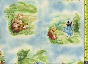 Beatrix Potter The Tale of Pigling Bland Scenes fabric  