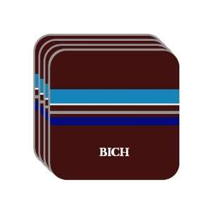 Personal Name Gift   BICH Set of 4 Mini Mousepad Coasters (blue 