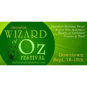  3x6 Vinyl Banner   Wizard of Oz Festival 