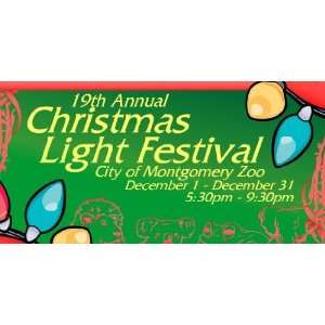    3x6 Vinyl Banner   Annual Christmas Light Festival 