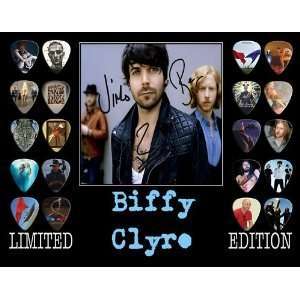 Biffy Clyro Framed 20 Guitar Pick Set Platinum Musical 