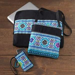  Gaiam Hmong Embroidered Computer Travel Kit Sports 