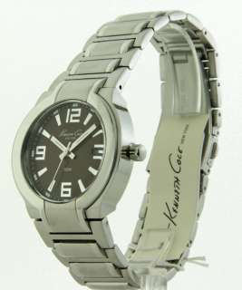 KC3557 Kenneth Cole Mens Steel Brown Date New Watch 020571054332 
