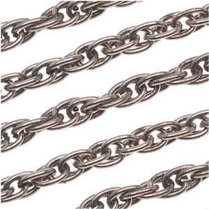  Antiqued Silver Plated 4mm Thick Twisted Rope Chain Bulk 