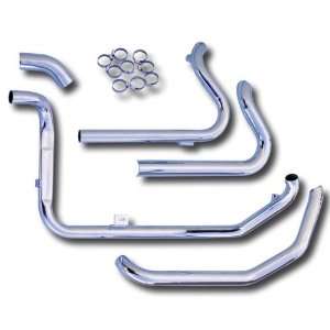 Chrome True Dual Independent Exhaust Head Pipes Set for Harley 2009 