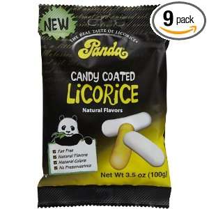 Panda Candy Coated Licorice, 3.5 Ounce (Pack of 9)  