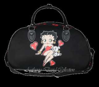Betty Boop & Pudgy Travel Duffle Bag Handbag   Black  