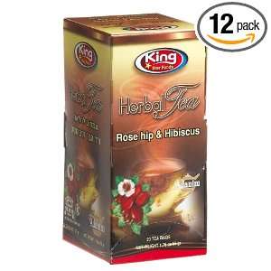 Adanim Rose Hip & Hibiscus Tea, 1.32 Ounce Boxes (Pack of 12)  