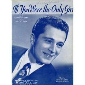  If You Were the Only Girl Vintage Sheet Music recorded by 