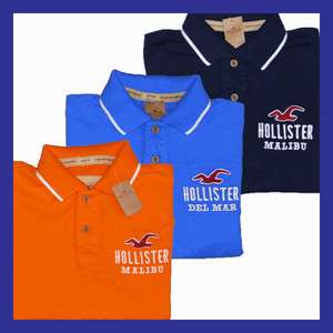 Hollister Mens Logo City Polo Shirt Size S M Style 124  