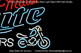 MILLER LITE BIKE BIKERS Bicycle LOGO PUB DISPLAY BEER BAR NEON LIGHT 