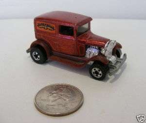 Hot Wheels Early Times Dark Red DELIVERY VAN, 1977  