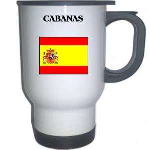  Spain (Espana)   CABANAS White Stainless Steel Mug 