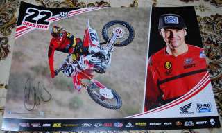 CHAD REED *Signed 2012 TwoTwo Belray Racing POSTER *New  