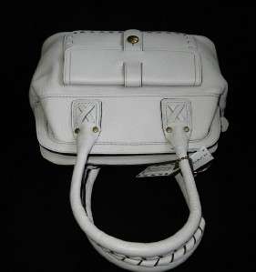 COACH THOMPSON IVORY LEATHER LEGACY TOP HANDLE TOTE BAG  