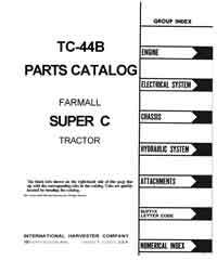 FARMALL SUPER C PARTS & OWNERS 2 MANUALS Catalog  