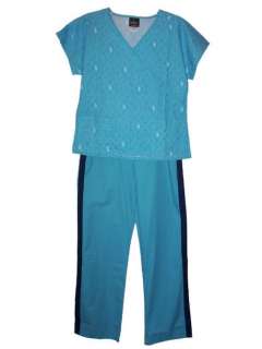   Uniforms Top Pants Nursing Baby Phat Aqua Navy Kimora Lee Simmons NWT