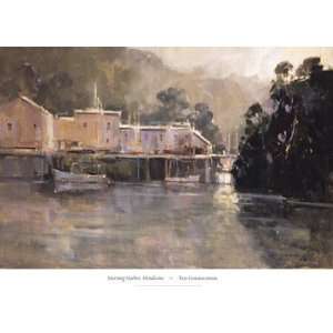  Morning Harbor, Mendocino   Poster by Ted Goerschner (36 x 