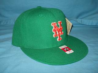 NEW YORK METS ST PATS GREEN MITCHELL NESS CAP HAT 7 3/4  