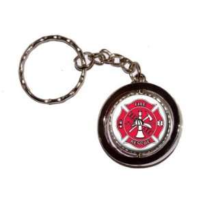    Fire and Rescue Maltese Cross IAFF   New Keychain Ring Automotive
