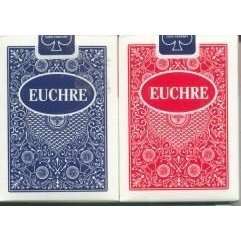 Red Blue Bicycle Euchre Playing Card Mountain Bike Back  