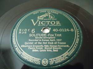 Quintet of the Hot Club of France 78 VICTOR 400124 RARE  