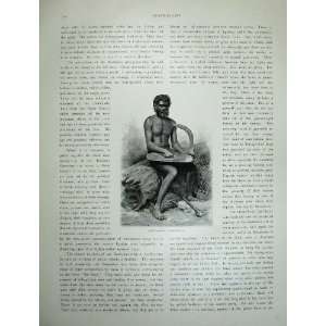    1886 Australia Black Gin Child Woman Aboriginal Man