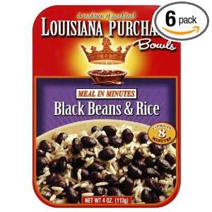 Louisiana Purchase Rice Bowl Black Bean, 4 Ounce (Pack of 6)  
