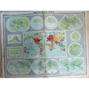  Map World Atlas Cartography Wheel Mountain Cosmas