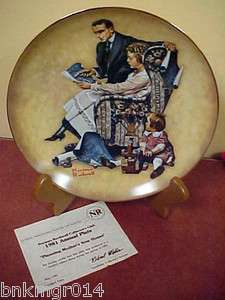   Brittany Woods Norman Rockwell Plate Planning Mothers New Home w/COA