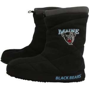  Maine Black Bears Ladies Black Fleece Slipper Booties (X 