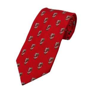  Jolly Old St Nick Pattern Christmas Tie / Red