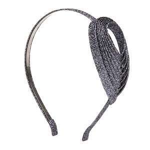    JUKO Headband with woven ribbon accent, Grey Glitter, 1 ea Beauty