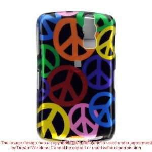   for the Blackberry 8330 Curve   Cool Black Rainbow Peace Sign Print
