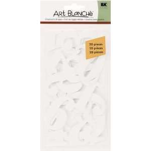 Ek Success Art Blanche Chipboard Shapes, Letters and Numbers, Aurora 
