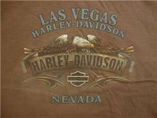 LOT 2 MENS HARLEY DAVIDSON BLACK BROWN SHORT SLEEVE T SHIRTS CLOTHES 
