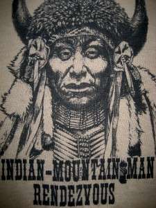 80s INDIAN HEAD Super soft & thin shirt vtg Domiani NATIVE American 