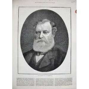    1886 Antique Portrait Forster Man Parliament Member