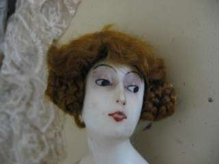   French WAX Half Doll BUST STATUE WOMAN HAIR ARMS The Best OMG  