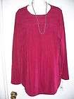 NOTATIONS MERLOT KNIT TOP SIZE LAR