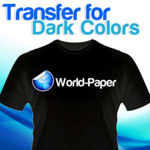 TRANSFER PAPER / DARK COLORS IRON ON HEAT 50 SHEETS  