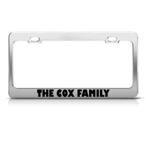  The Cox Family Funny Metal license plate frame Tag Holder 