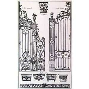   Ornamental Gates I   Poster by J. F. Blondel (14x18)